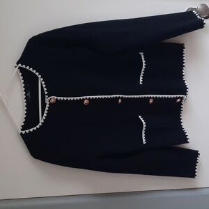 Womens black cardigan sweater. Lillusory. Size large.